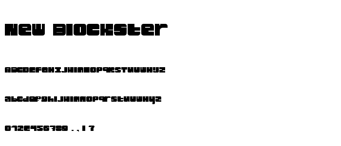 New Blockster font